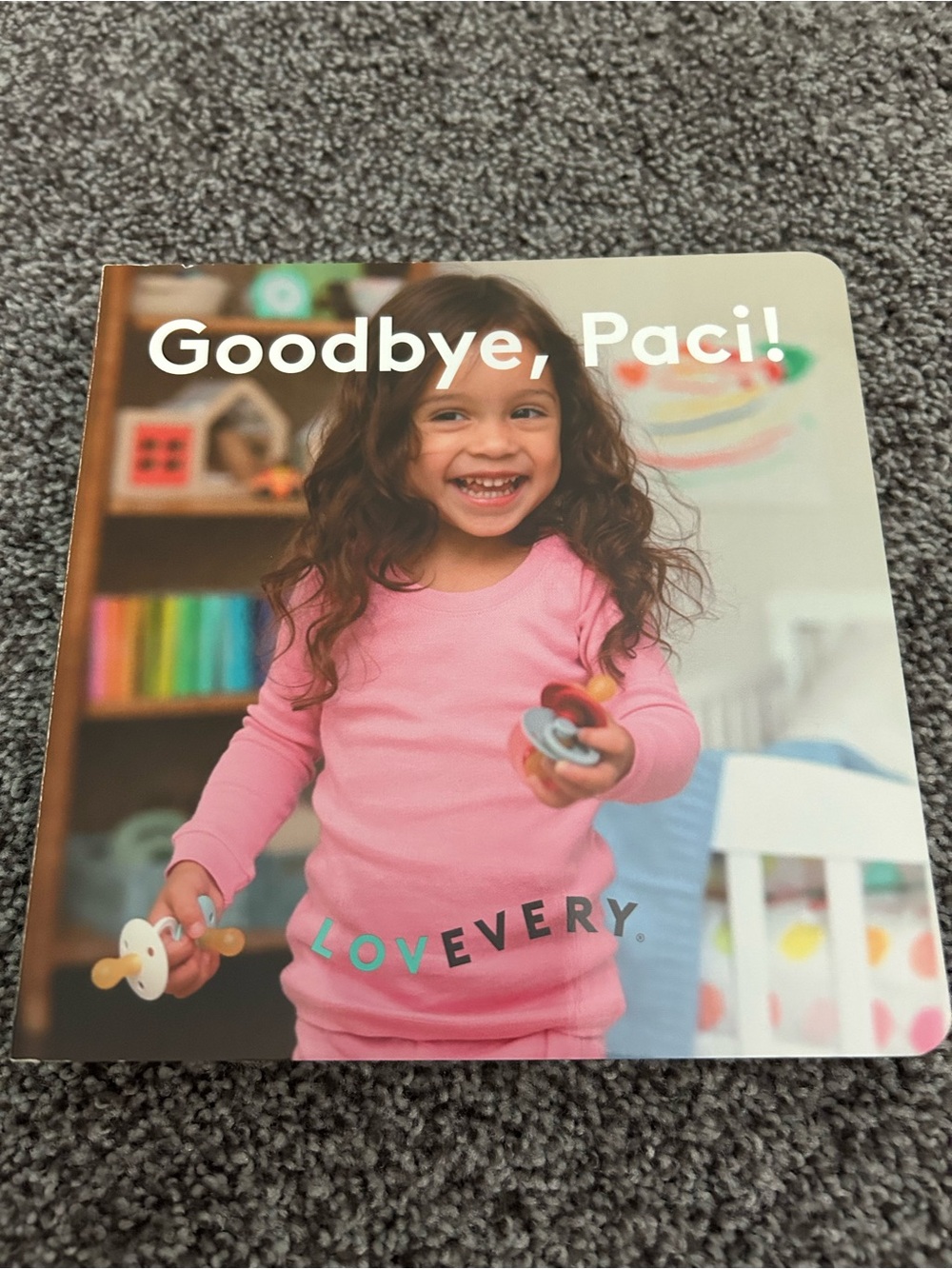 Lovevery Goodbye, Paci! Board Book - Pink